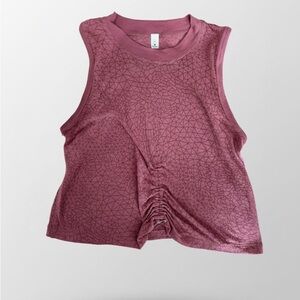 Lululemon Athletica Textured Mauve Muscle Tee